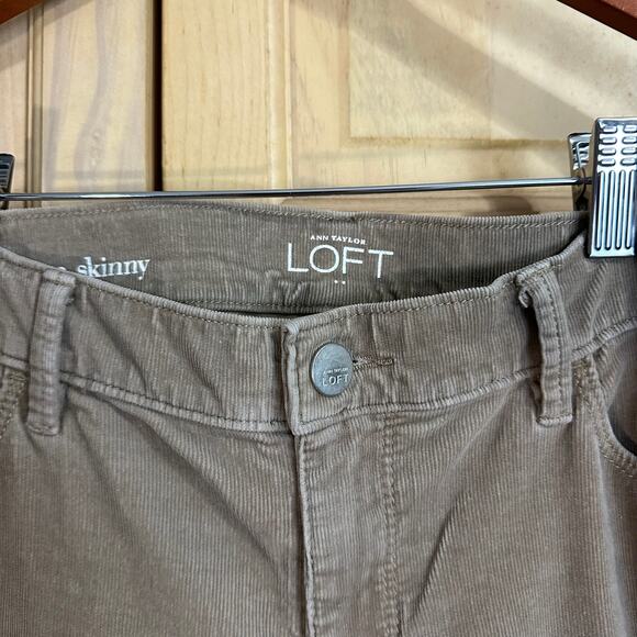 Ann Taylor LOFT Modern Skinny Tan Khaki Corduroy Pants Sz 8 - Picture 5 of 7